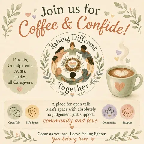 Coffee and connection with Raising Different Together