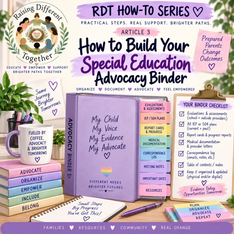 showing a binder for school advocacy and how to write it