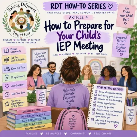showing how to prepare for an IEP meeting